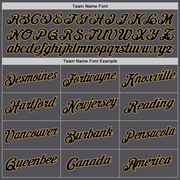 Custom Steel Gray Black-Old Gold Performance T-Shirt