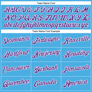 Custom Sky Blue Purple-White Performance T-Shirt