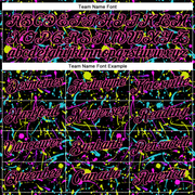 Custom Graffiti Pattern Black-Pink 3D Neon Splatter Performance T-Shirt