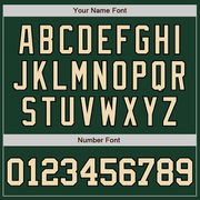 Custom Green City Cream-Black Two-Button Unisex Softball Jersey