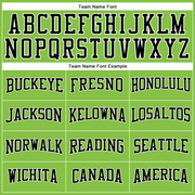 Custom Neon Green Black-White Long Sleeve Performance T-Shirt