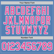 Custom Light Blue Pink-White Performance T-Shirt