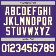 Custom Purple White-Old Gold Two-Button Unisex Softball Jersey