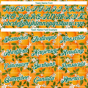 Custom Orange Kelly Green-White 3D Pattern Design Orange Citrus Fruit Performance T-Shirt