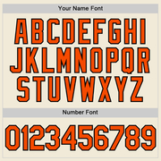 Custom Cream Orange-Black Performance T-Shirt