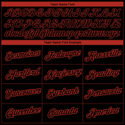 Custom Black Red 3D Skull With American Flag Performance T-Shirt