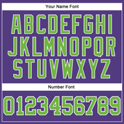 Custom Purple Neon Green-White Long Sleeve Performance T-Shirt