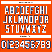 Custom Orange White-Navy Performance T-Shirt