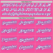 Custom Pink Purple Pinstripe White Two-Button Unisex Softball Jersey