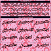 Custom Light Pink Medium Pink-Black 3D Pink Ribbon Breast Cancer Performance T-Shirt