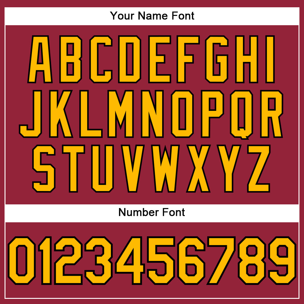 Custom Crimson Gold-Black Performance T-Shirt