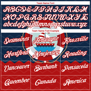 Custom Navy White-Red 3D Pattern Design Sailing Ship Columbus Day Performance T-Shirt