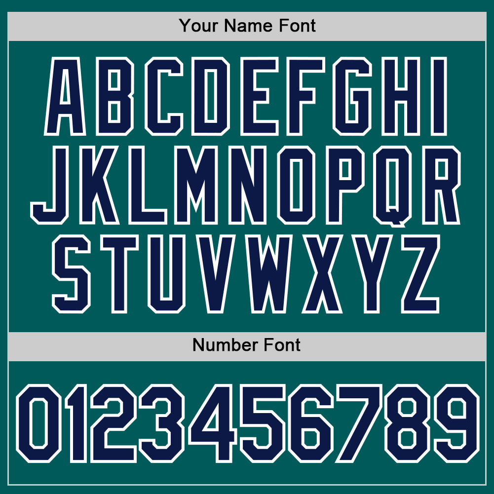 Custom Teal Navy-White Performance T-Shirt