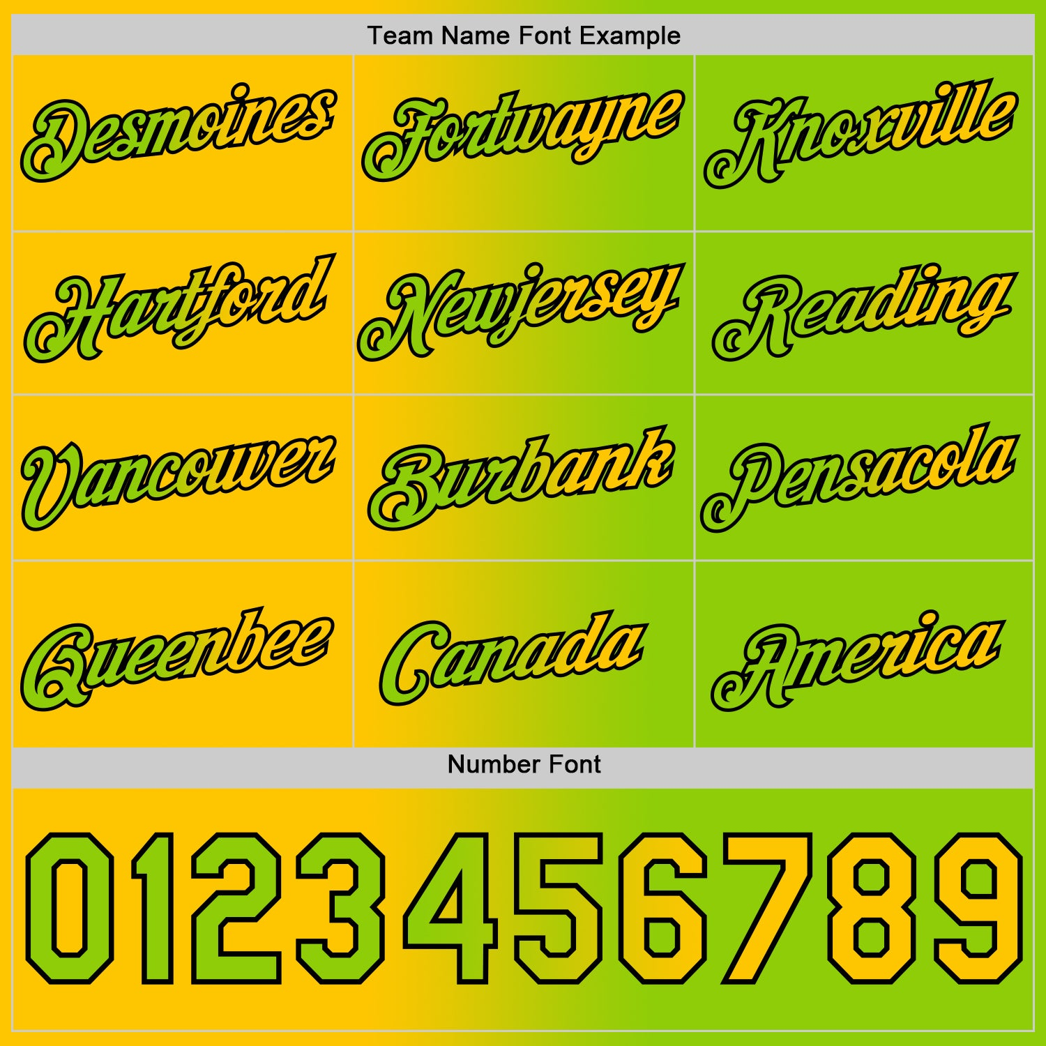 Custom Neon Green Yellow-Black Gradient Fashion Performance T-Shirt