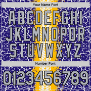 Custom Dark Purple Light Gray Gold-Black 3D Esports Performance T-Shirt