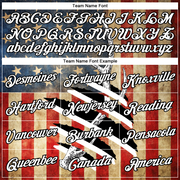 Custom Black White 3D Animal Deer Hunting American Flag Long Sleeve Performance T-Shirt