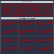 Custom Navy Navy-Red Performance T-Shirt