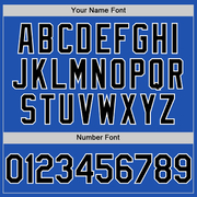 Custom Thunder Blue Black-White Line Authentic Baseball Jersey