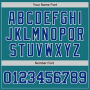 Custom Teal Royal-White Authentic Baseball Jersey