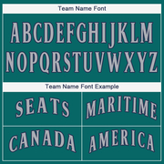 Custom Teal Gray-Navy Baseball Jersey