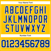 Custom Yellow Royal-White Authentic Baseball Jersey