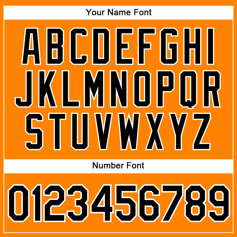 Custom Bay Orange Black-White Authentic Baseball Jersey