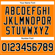 Custom Bay Orange Black-White Authentic Baseball Jersey