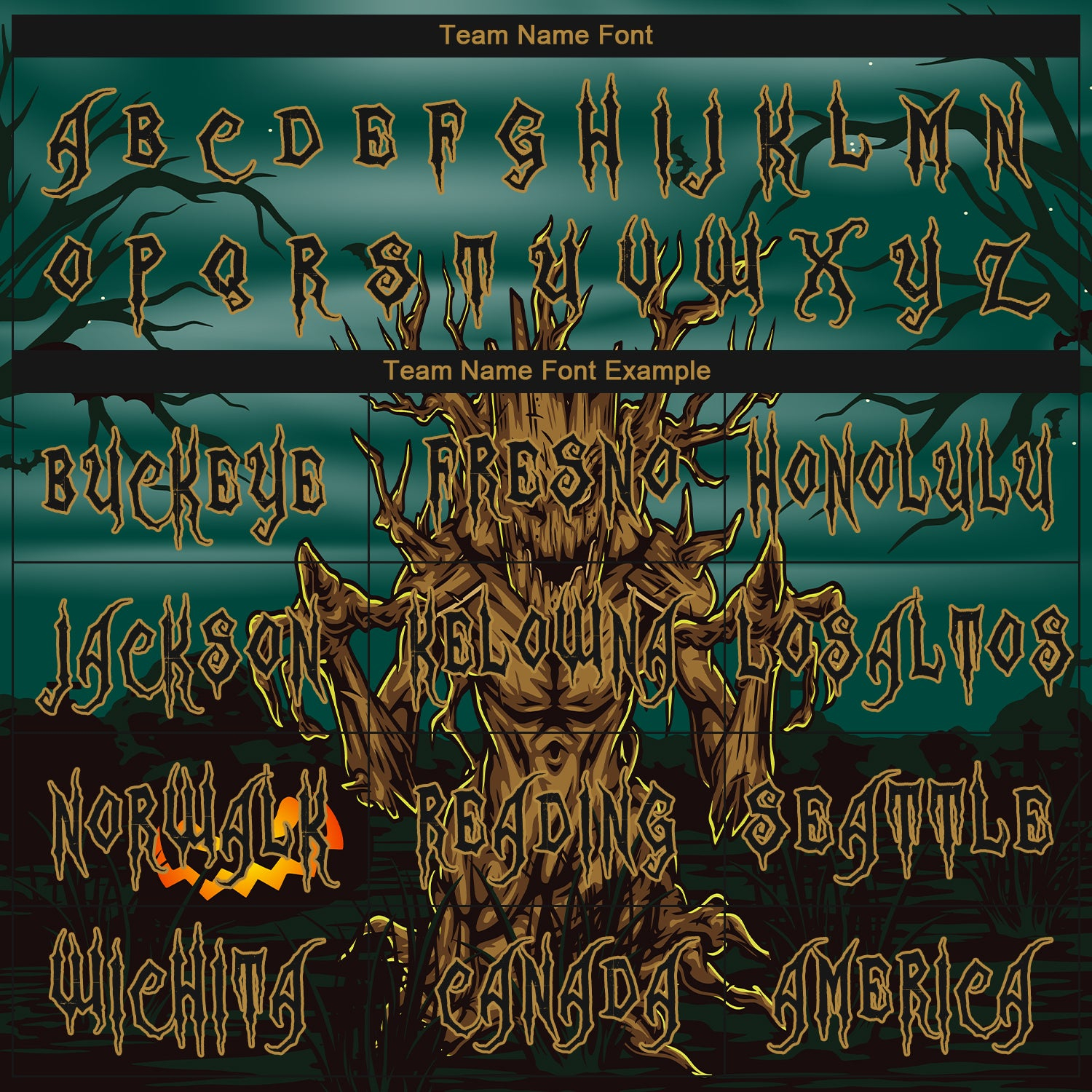 Custom 3D Pattern Halloween Trick Treat Horror Night Long Sleeve Performance T-Shirt