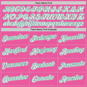 Custom Pink White-Kelly Green Performance T-Shirt