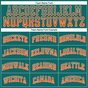 Custom Teal Orange-White Authentic Drift Fashion Baseball Jersey