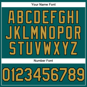 Custom Teal Old Gold-Black Performance T-Shirt