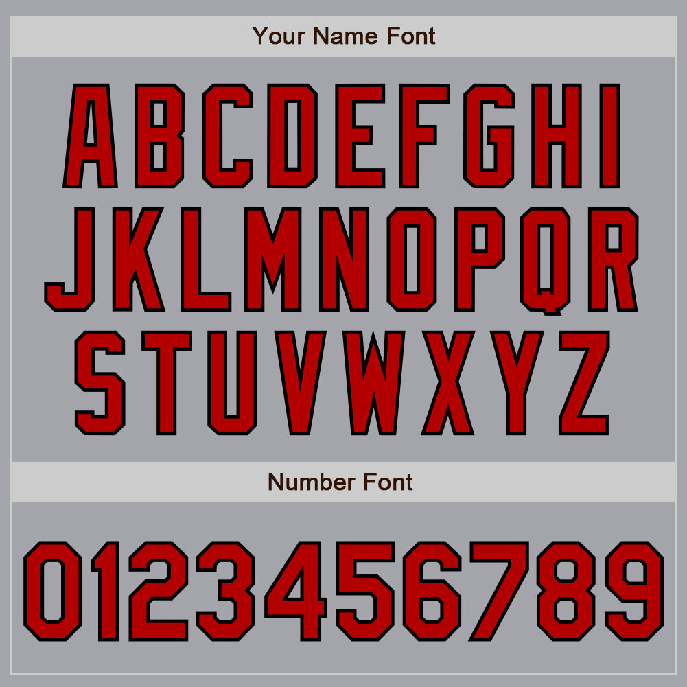 Custom Gray Red-Black 3 Colors Arm Shapes Authentic Baseball Jersey