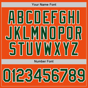 Custom Orange Green-White Performance T-Shirt