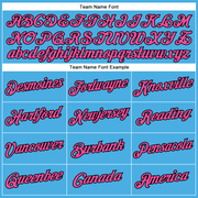 Custom Sky Blue Pink-Black Performance T-Shirt