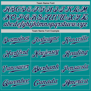 Custom Aqua Navy-White Authentic Baseball Jersey