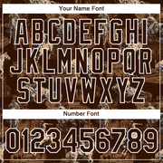 Custom Brown White 3D Pattern Design Cowboy Rodeo Performance T-Shirt