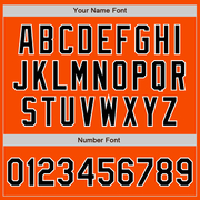 Custom Orange Black-White Authentic Baseball Jersey