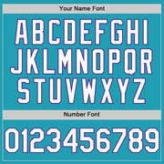 Custom Teal White-Purple Mesh Authentic Throwback Baseball Jersey