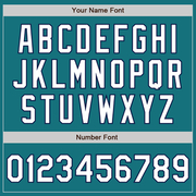 Custom Teal White-Navy Authentic Baseball Jersey