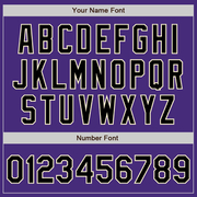 Custom Purple Black-Cream 3 Colors Arm Shapes Authentic Baseball Jersey