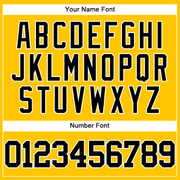 Custom Yellow Black-White Authentic Baseball Jersey