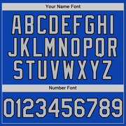 Custom Thunder Blue Gray-Black Authentic Baseball Jersey