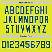 Custom Neon Yellow Green-White Authentic Baseball Jersey