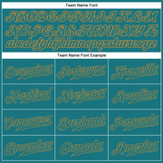 Custom Teal Teal-Old Gold Authentic Baseball Jersey