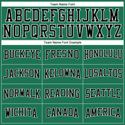 Custom Kelly Green Black-White Long Sleeve Performance Salute To Service T-Shirt