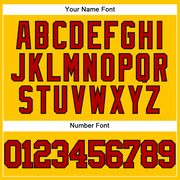 Custom Yellow Red-Black Authentic Baseball Jersey
