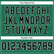 Custom Kelly Green Black-White Long Sleeve Performance Salute To Service T-Shirt