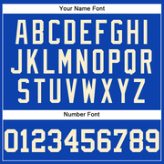 Custom Thunder Blue Cream Authentic Baseball Jersey