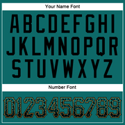 Custom Teal Black-Old Gold Authentic Drift Fashion Baseball Jersey