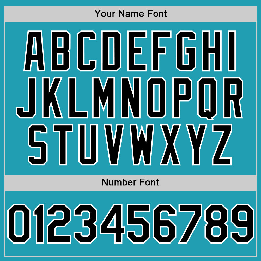 Custom Teal Black-White Mesh Authentic Throwback Baseball Jersey